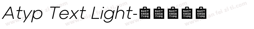 Atyp Text Light字体转换